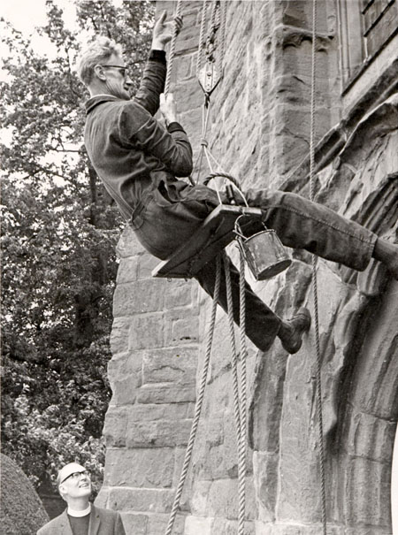 St Peter's - renewing the clock face